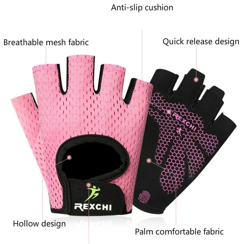 Professional Fitness Gloves Non-Slip Yoga Exercise Half Finger Men Women Power Weight Lifting Hand Protector Cycling accessory
