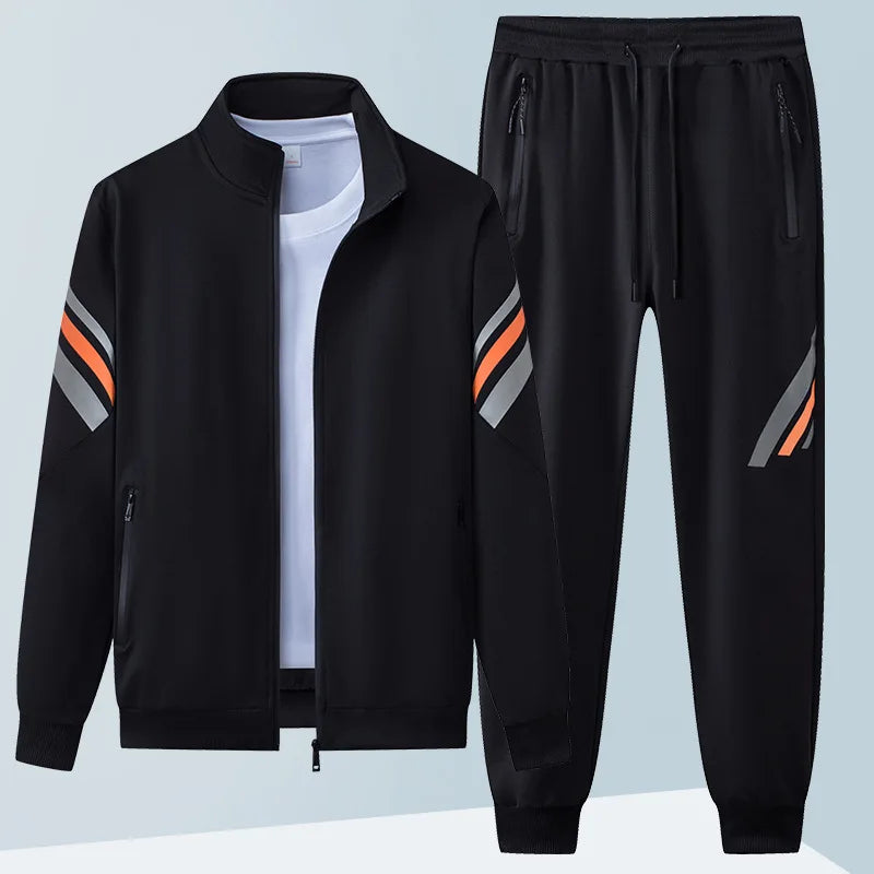 Men's Sports Two-piece Casual Spring And Autumn Long Sleeve Cardigan Sweatshirt Trousers Outdoor Sports Suit Men's Sportswear