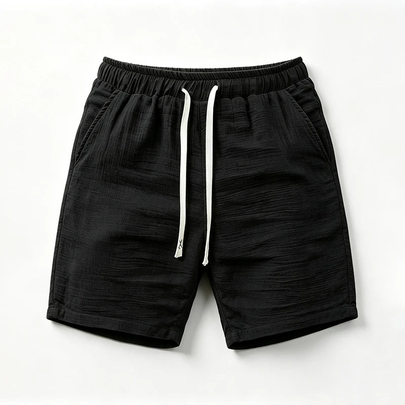 Men Linen Drawstring Waist Shorts Regular Fit Beach Resort Travel Daily Outdoor Vacation Casual Summer Walk Short Pants