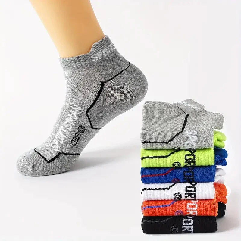 10/12 Pairs High-Quality Knitted Anti Odor Men Sports Socks Summer Sweat Absorbing Mesh Breathable Couple Running Casual Socks