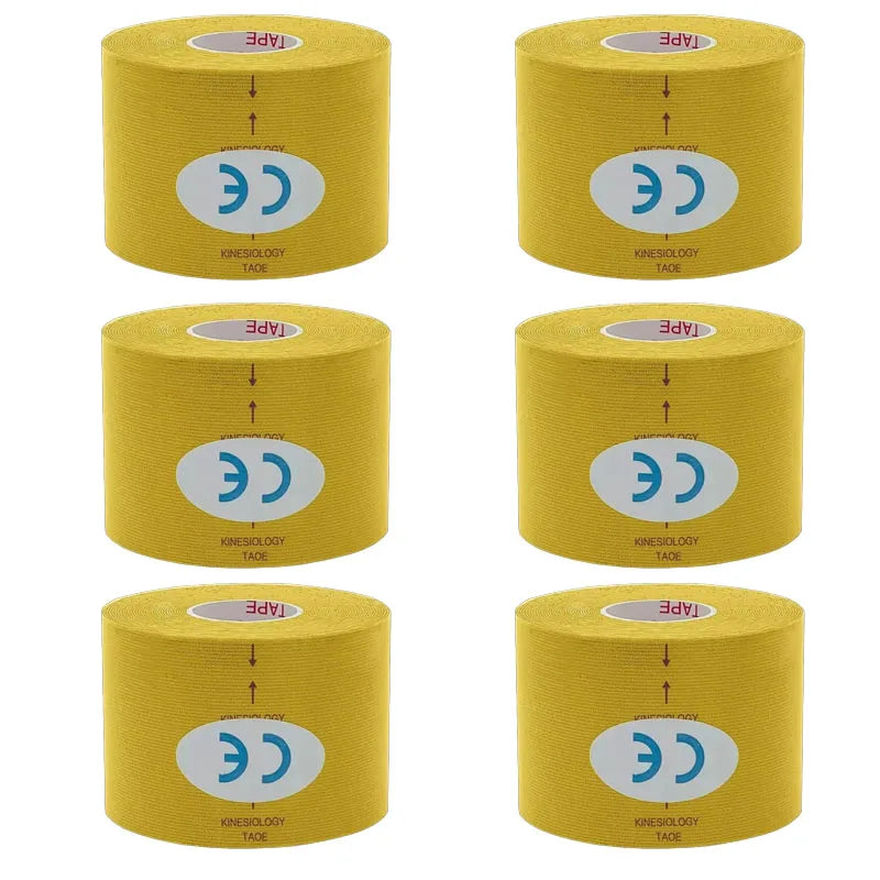 5pcs 5cm tape kinesio tape grip tape Athletic Recovery Elastic Kneepad Muscle Pain Relief Knee Pads Support Bandage Fitness