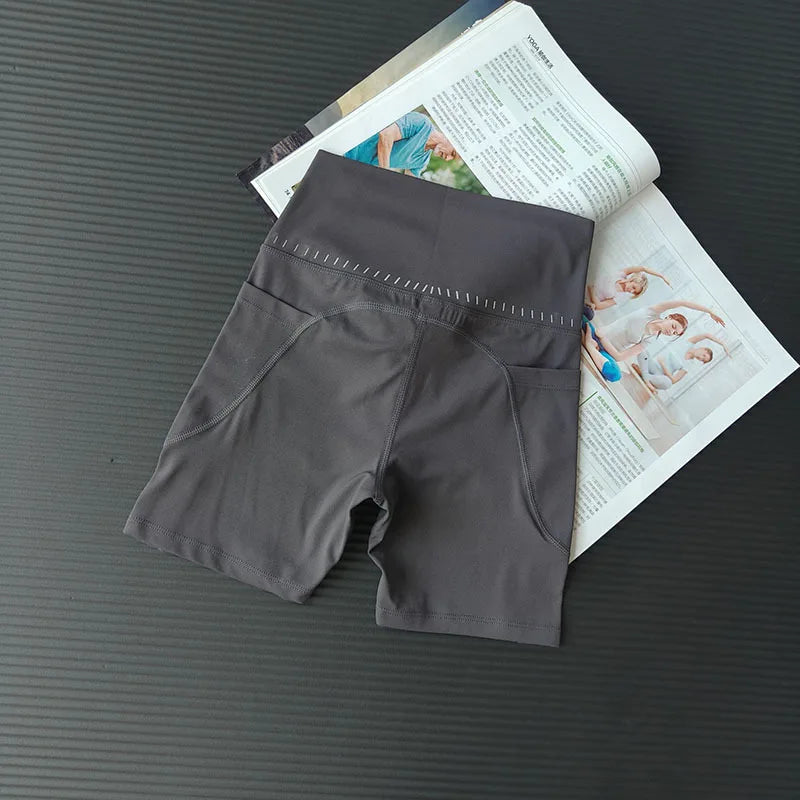 New High Waist Bike Shorts for Women, Tummy Control & Butt Lifting 4-Inch Workout Shorts with Liner, Quick Dry Yoga Gym Fitness