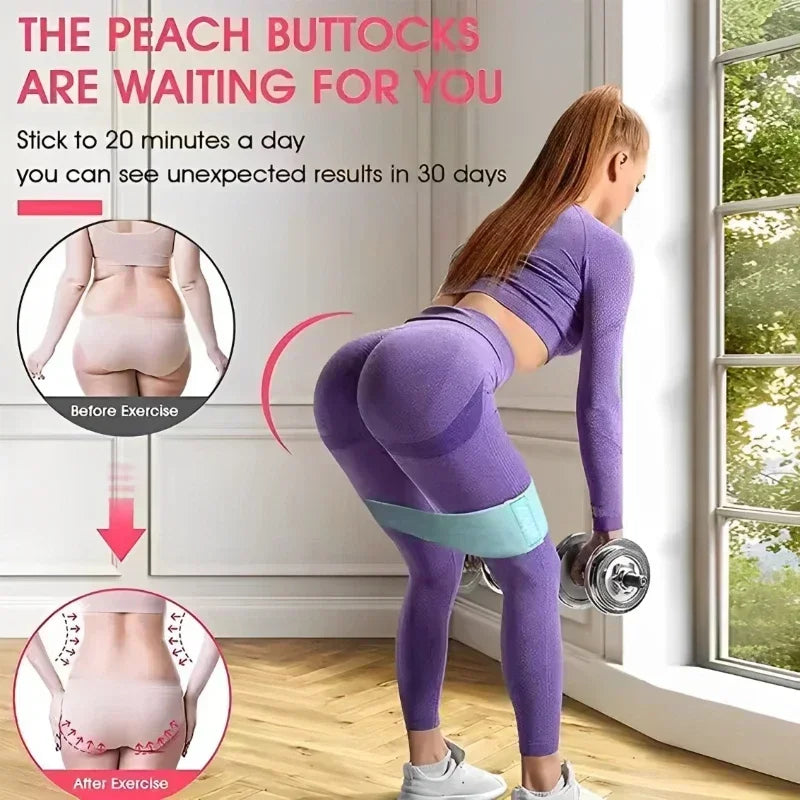 Fabric Resistance Hip Booty Bands Glute Thigh Elastic Workout Bands Squat Circle Stretch Fitness Strips Loops Yoga Gym Equipment