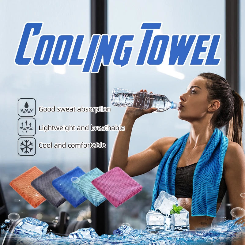 1pc Cooling Sports Towel, Sweat Absorbent & Quick Dry, Suitable as Cool Rags for Neck Cooling Wrap,Cooler, Cold Towel