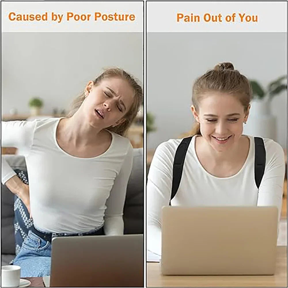 Posture Corrector - Back Straightener Posture Corrector Scoliosis and Hunchback Correction,Adjustable Upper Back Brace