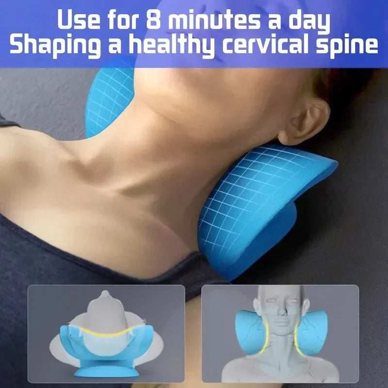 Neck Shoulder Stretcher Cervical Spine Stretch Gravity Muscle Relaxation Traction Massage Pillow Relieve Pain Spine Correction