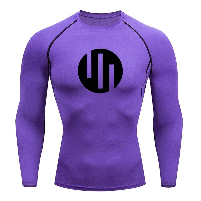 Gym Short Sleeve Running T-Shirt Men's Compression Long Sleeve Shirt Sun Protection Quick Drying Outdoor Sports Top Sportswear