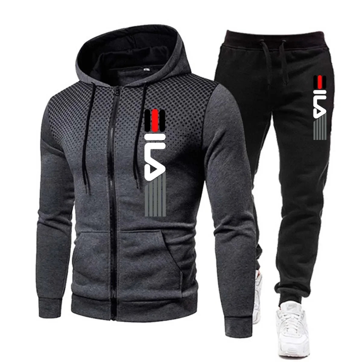 Men's Set Hoodies and Sweatpants Outdoor Casual Wear Fleece Sports Jogging Pullover Suit Male Gym Designer Clothes Men Tracksuit