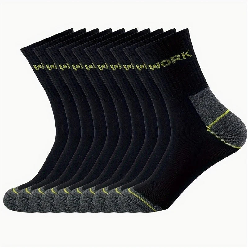 6/12 Pairs High-Quality Men Business Odor Proof Mid Tube Socks Sweat Absorbing Breathable All Season Sports Leisure Socks