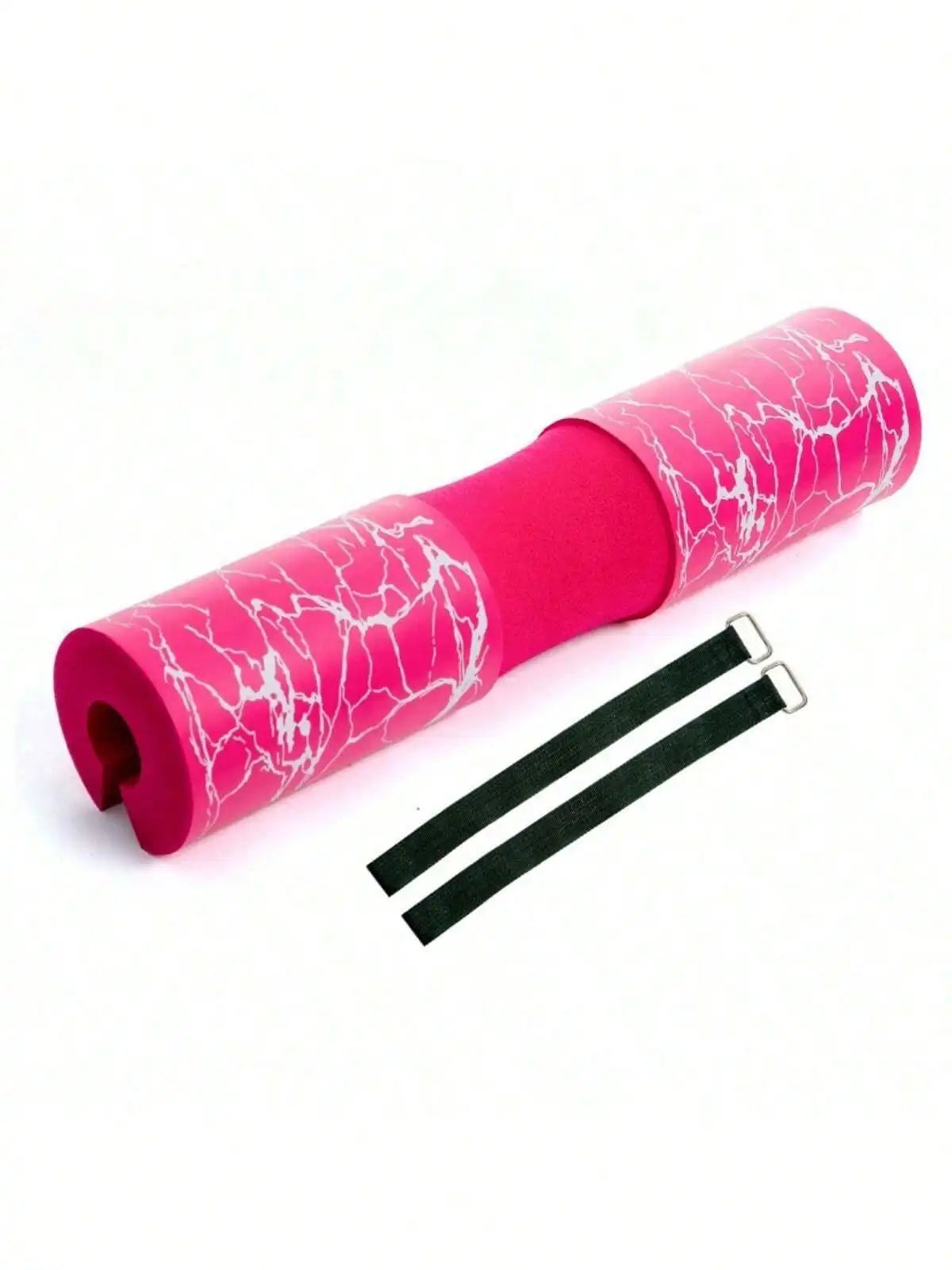 Foam Barbell Squat Pad for Hip‑Thrust Lunges, Relieve Neck‑Shoulder Stress, 1 Pad with 2 Straps, Multiple Colors Available