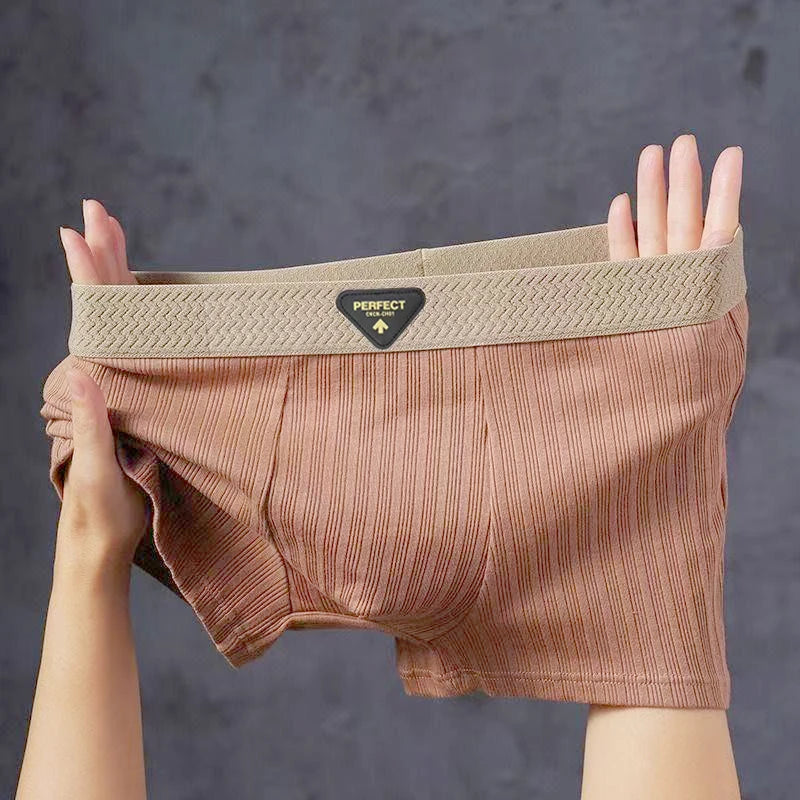 1/4pcs Pack Men Panties Cotton Underwear High Stretch Boxer Shorts Fashionable Sexy Men Underpant Plus Size L-4XL Breathable Men