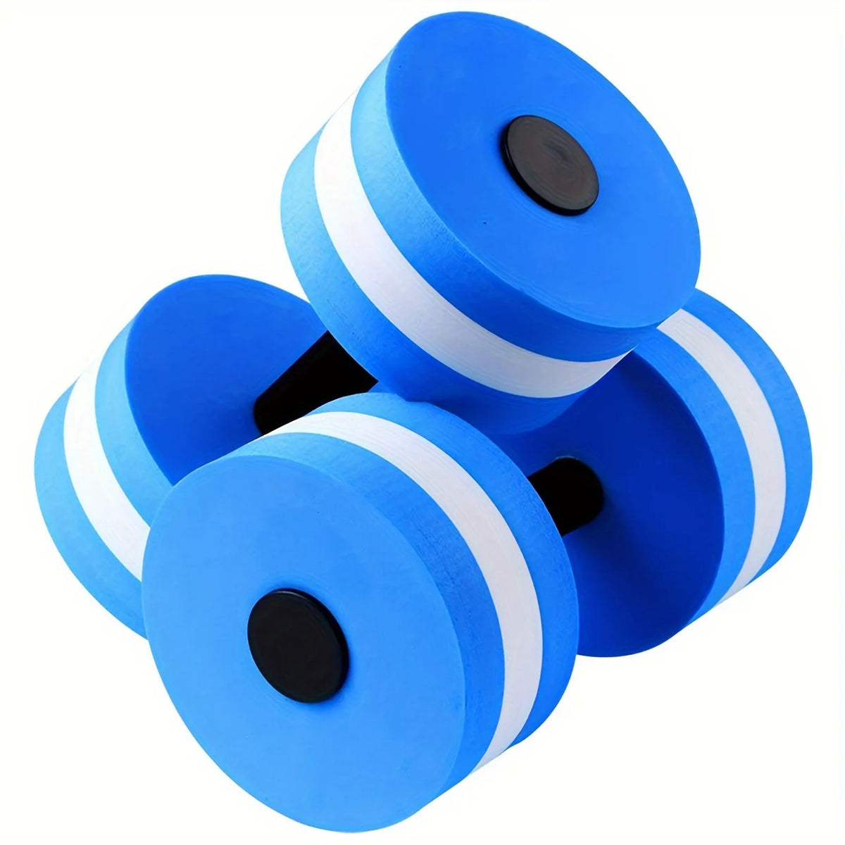 2pcs Aqua Fitness Barbell, EVA Foam Dumbbells for Water Aerobics, Universal PE Material, Blue Water Weights for Pool Exercise