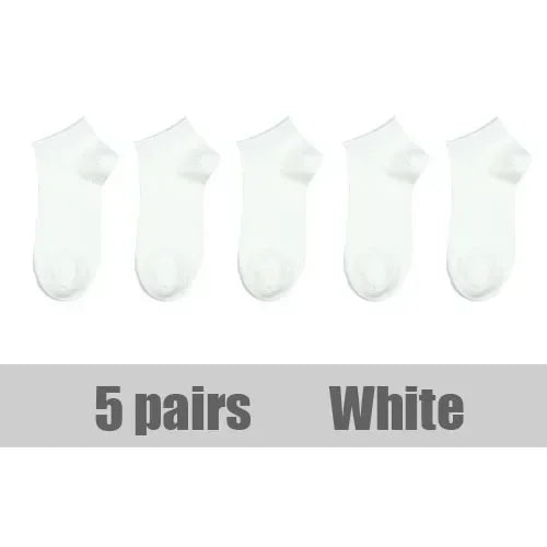 3/5 Pairs Women/Men Socks Breathable Sports Socks Solid Color Boat Socks Comfortable Cotton Ankle Socks White Black Grey Socks's