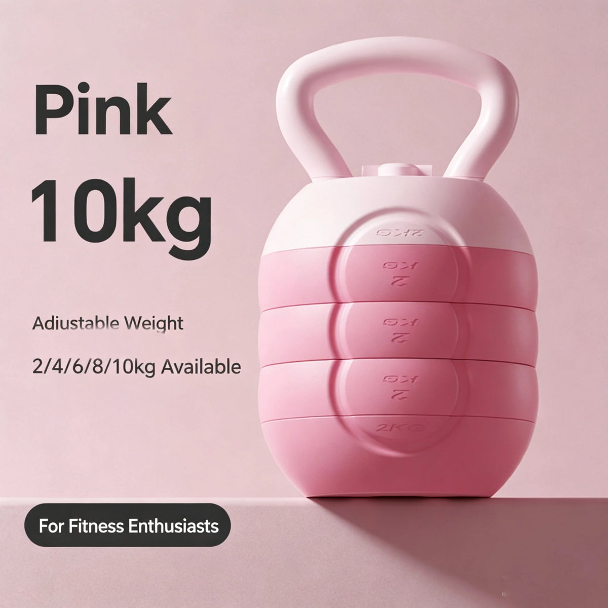Adjustable Water Fillable Kettlebell 2-10KG Variable Weight Kettle Bell Portable Home Gym Equipment for Full Body Glute Leg