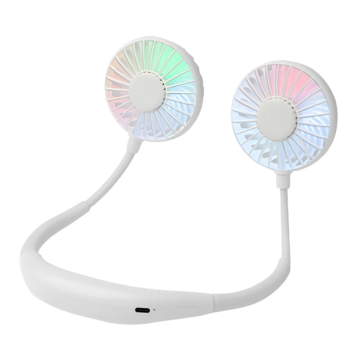 Portable Hanging Neck Fans 3-Speed Adjustable Neck Dual Fan USB Rechargeable Home OfficeOutdoor Travel