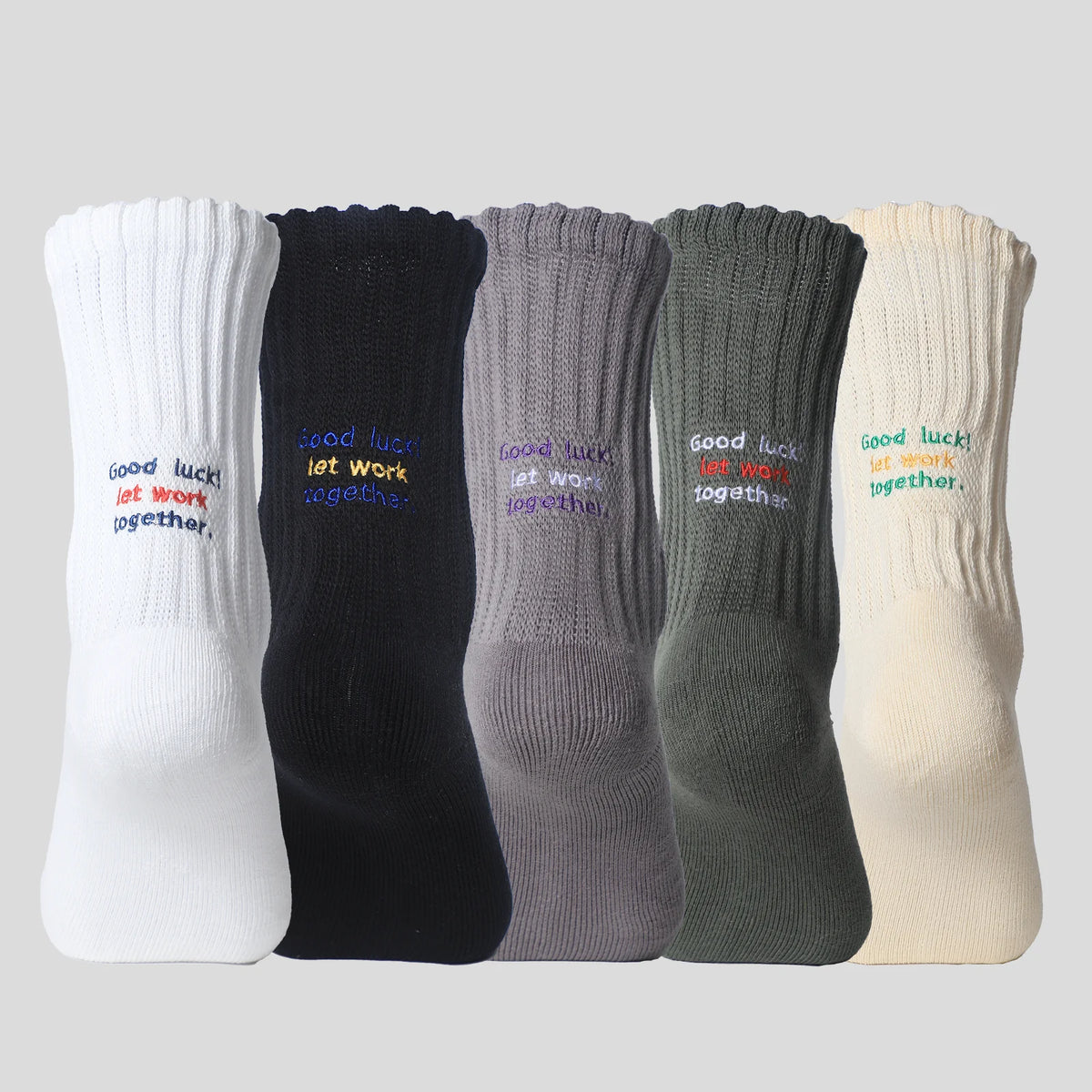 4 Pairs Men's Cotton Work Socks Cushioned Long Running Breathable Ankle Crew Socks Casual Socks for Men Cycling Socks