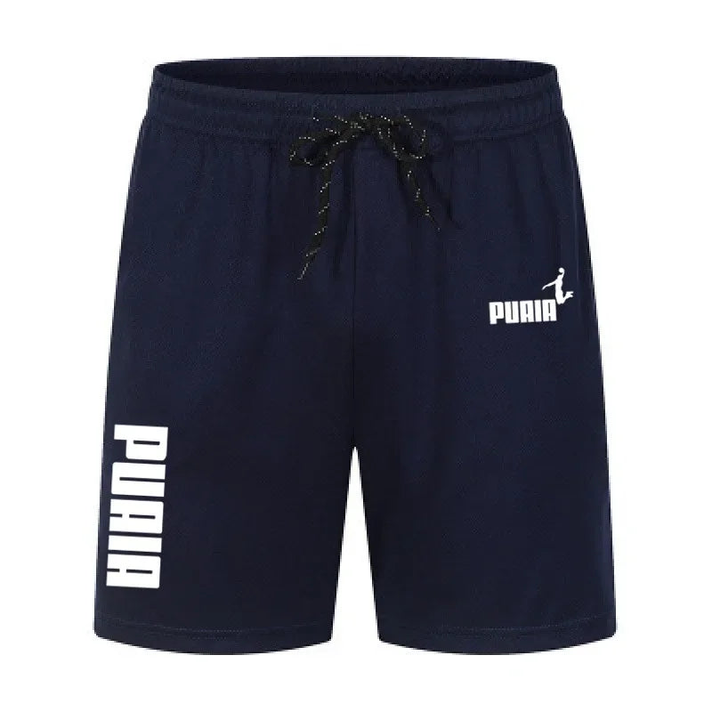Men's Running Shorts Casual Sports Breathable Mesh Quick Dry Shorts Outdoor Hiking Clothing Fitness Quick Dry Drawstring Shorts