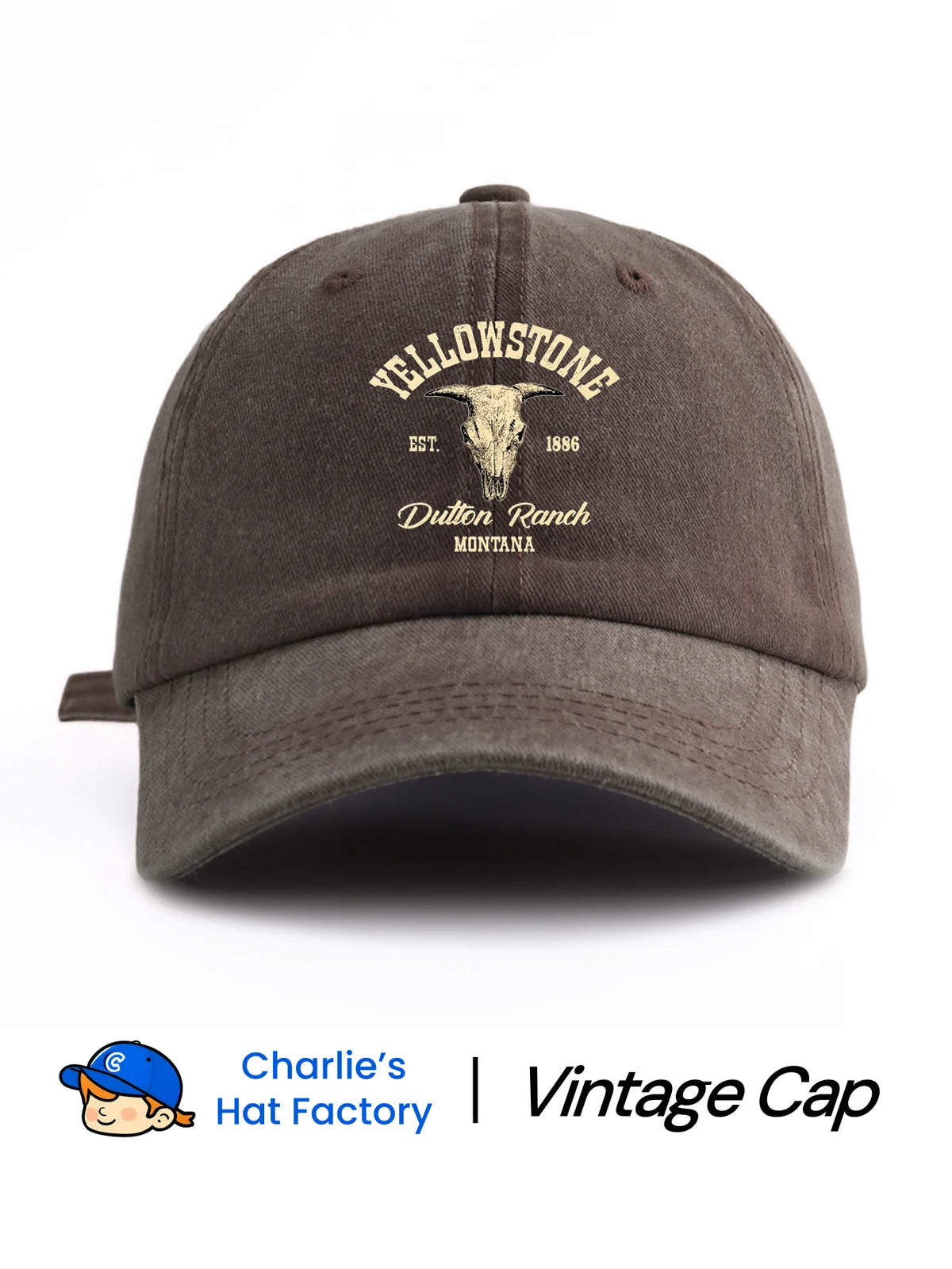 1 pc YELLOW STONE Print Washed Baseball Cap, Classic Casual Stylish Vintage Soft Sweatband Adjustable Size Lightweight Sun UV Pr