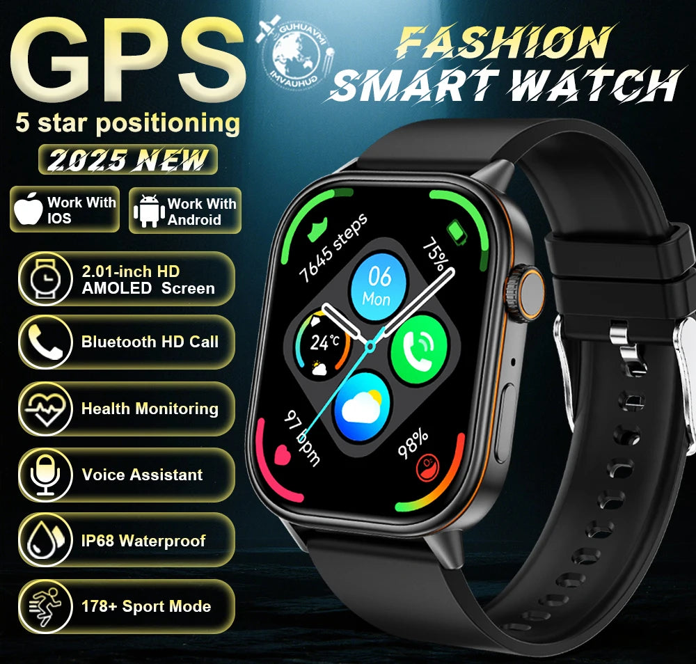 New For Android iOS Outdoor GPS SmartWatch Men 2.01