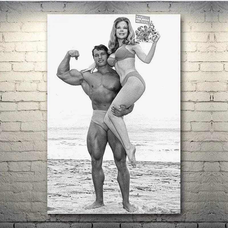 Arnold Schwarzenegger Bodybuilding Motivational Quote Canvas Painting Poster for Home Decor living room wall art for bed room