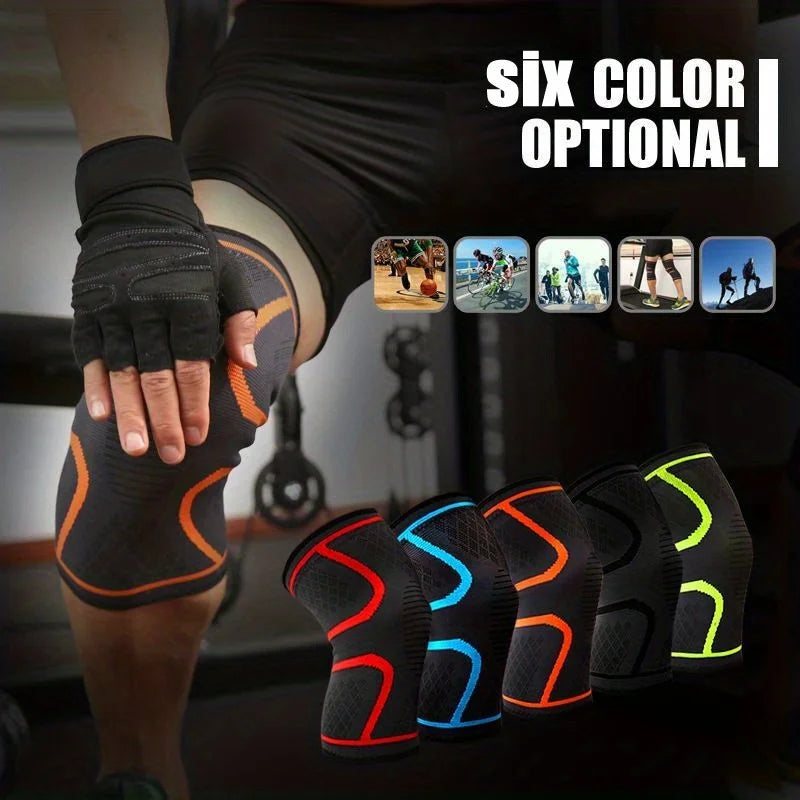 Nylon Sports Knee Pads for Outdoor Running Fitness Cycling - Breathable Thin Design for Comfortable