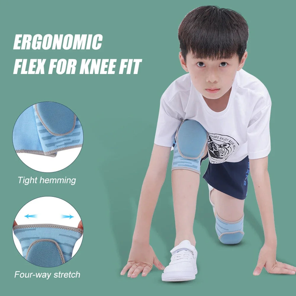 1Pair Protective Sponge Knee Pads for Volleyball, Soft Breathable Knee Support Knee Brace for Kids Sports Football Gym Skating