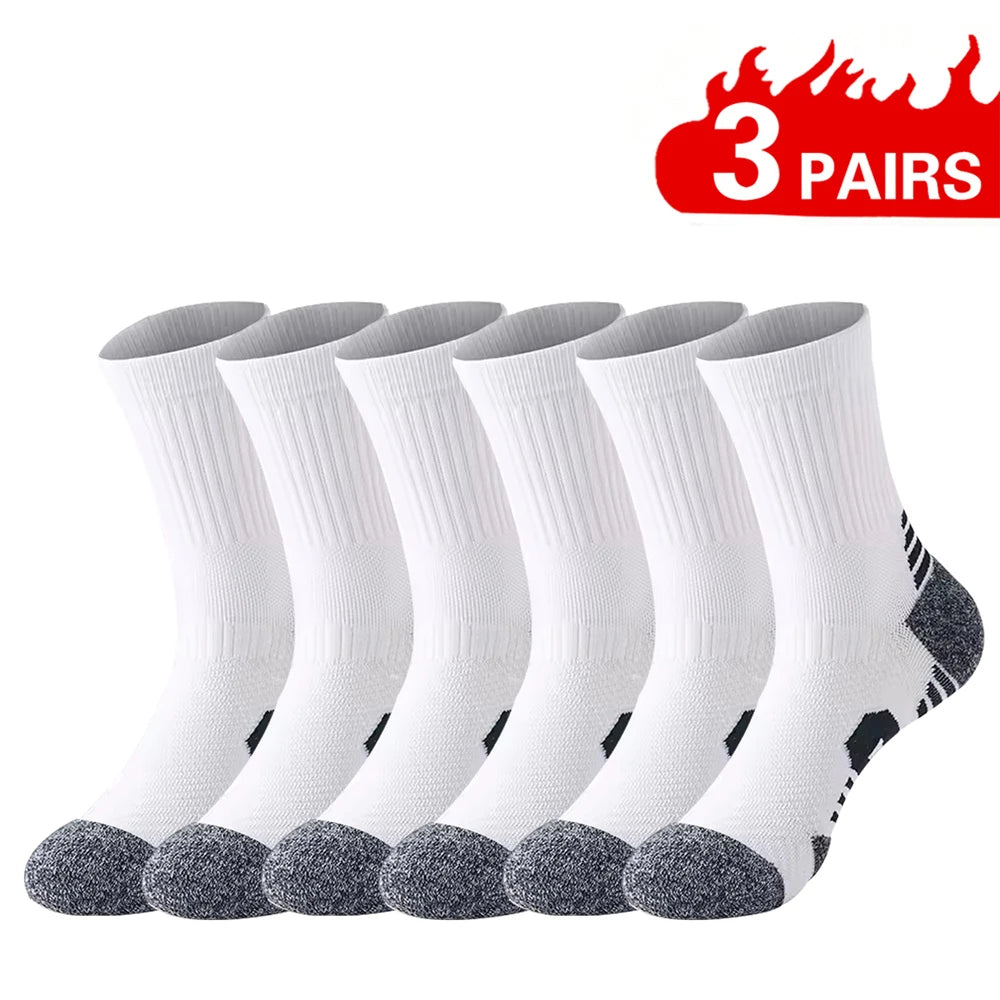 3/1 Pairs Professional Sport Socks Men's marathon running Compression Long Socks Outdoor Mountain climbing Training Short Sox