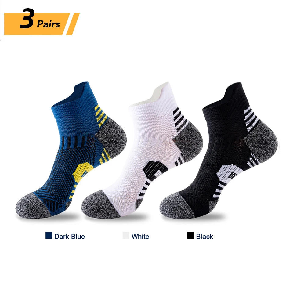 9/5/3/1 Pairs Men's Sport Socks Breathable Outdoor Running Basketball Socks Cotton Training Short Tube Socks For Men