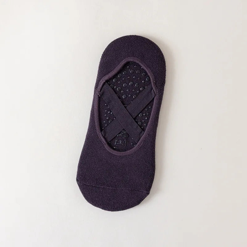 1Pair Professional Yoga Socks Women Cotton Silicone Non-slip Pilates Grip Towel No-Show Barre Sock EUR 34-39