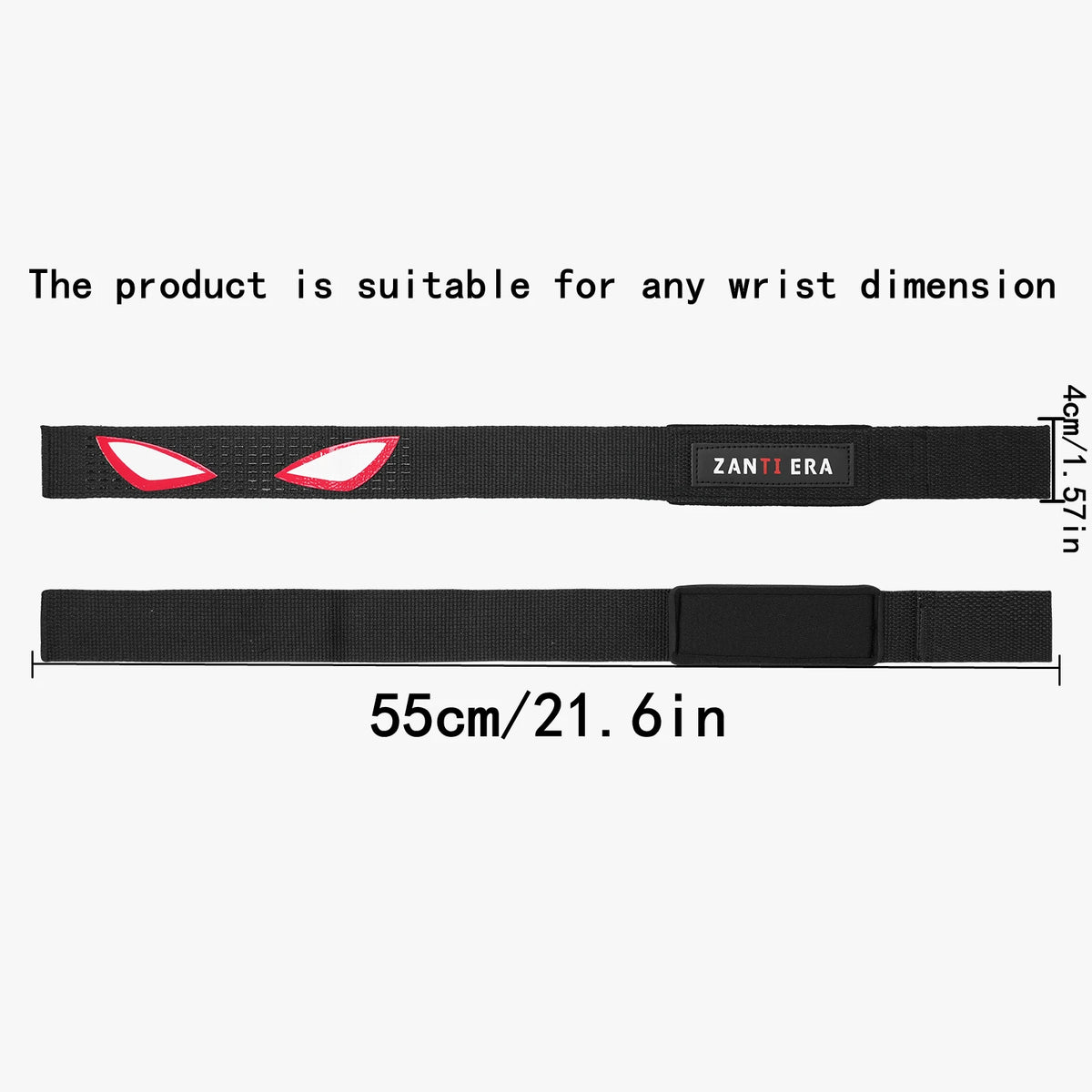 1pair Hard Pull Wrist Lifting Straps Grips Band-Deadlift Straps with Neoprene Cushioned Wrist Padded and Anti-Skid Silicone - f