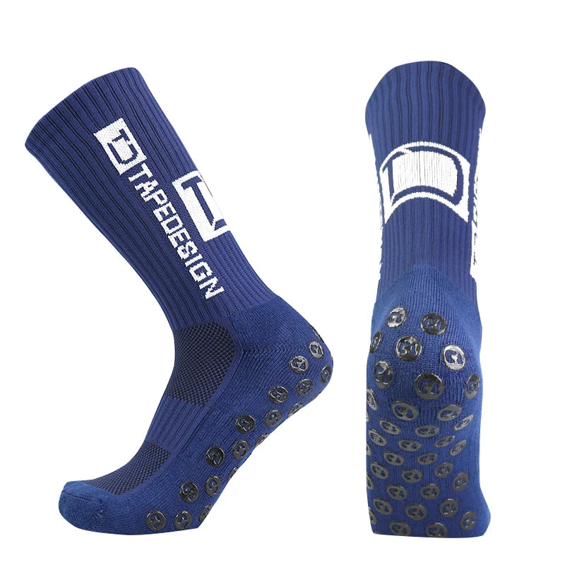 tapedesign football socks Round Silicone Suction Cup Grip Anti Slip Soccer Socks Sports Men Women Baseball Rugby Sock