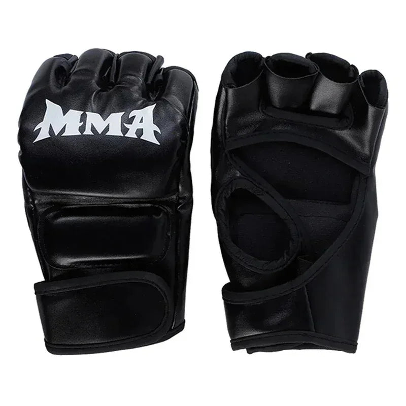 Half Finger Professional Boxing Training Gloves Leather Cushion Adult Sanda Ufc Sparring Knuckl