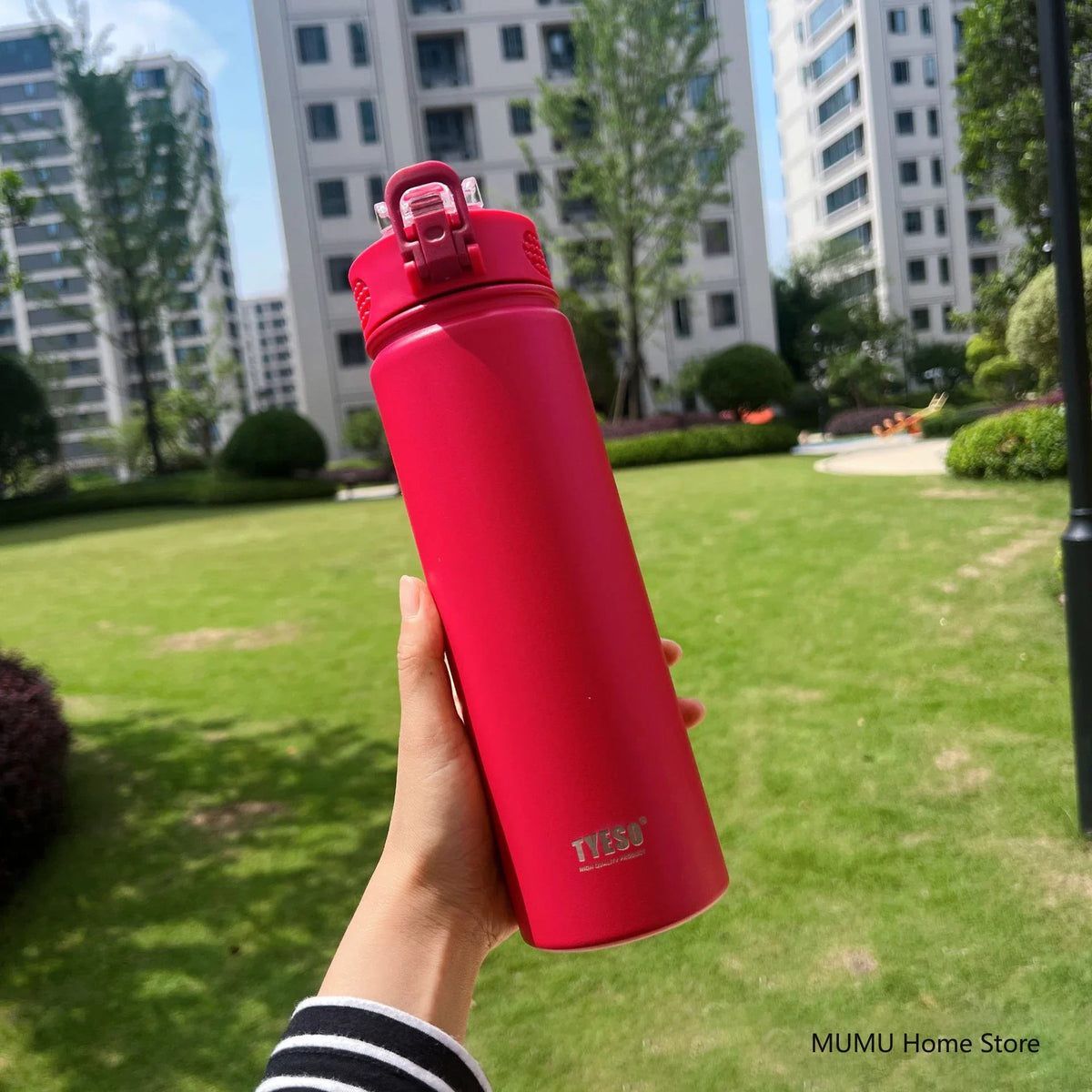 TYESO 600/750ML Stainless Steel Thermo Bottle Car Thermal Cup Sports Water Bottles Keep Cold and Hot Vacuum Flasks Insulated Cup