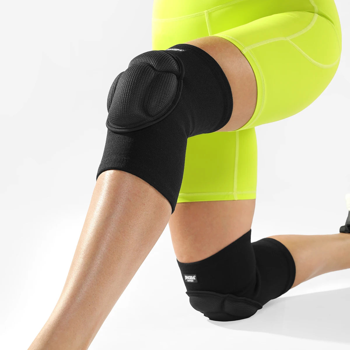 JINGBA SUPPORT 1 Pair Breathable Knee Support with Thick Sponge for Dance Volleyball Rollar Skating for Women Men