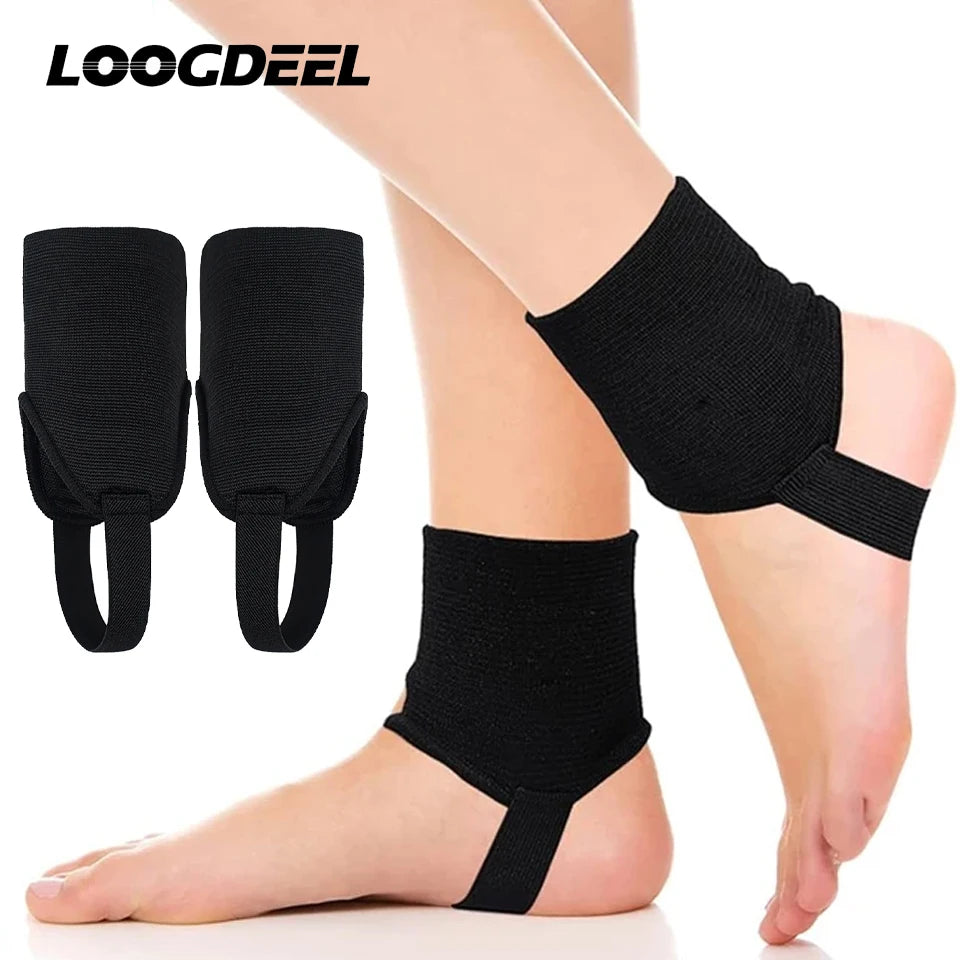 Loogdeel 1Pair Ankle Guard Protectors Pad Adult Soccer Football Volleyballs Double Side Children Sports EVA Ankle Foot Support
