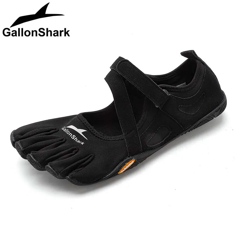 GallonShark Adult Non-Slip Closed-Toe Five-Finger Shoes, Supportive Barefoot Shoes for Yoga, Pilates & Home Exercise Sessions