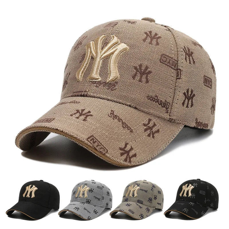 Unisex MY Letter Embroidery Baseball Caps Spring and Autumn Outdoor Adjustable Casual Hats Sunscreen Hat Sports Cap