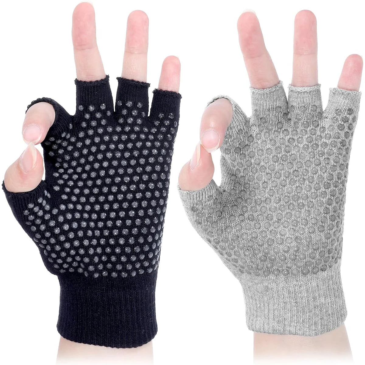 Half-Finger Workout Gloves Non Slip Fingerless Yoga Gloves Fingerless Pilates Glove Weight Lifting Glove for Women for Cycling