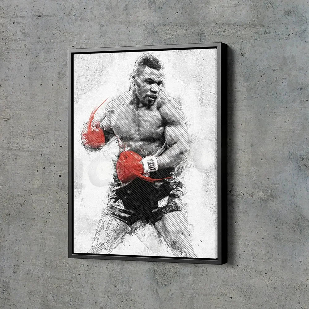 Mike Tyson Vs Muhammad Ali Boxing Wall Art, HD Canvas Print Poster, Suitable for Home, Living Room, Room Decoration