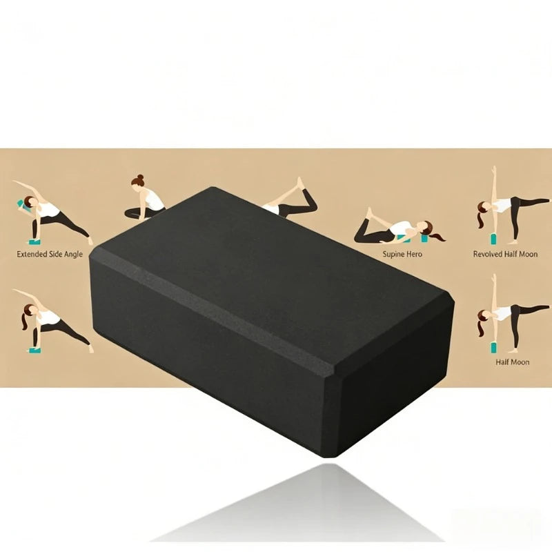 High-Density EVA Yoga Block 100% Odorless Foam Brick Slip-Resistant Firm Support Fitness Prop For Pilates & Deep Stretching