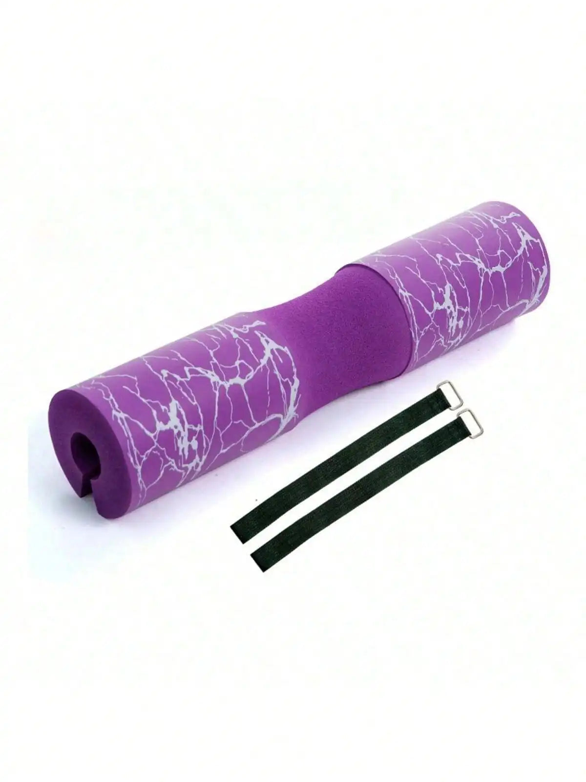 Foam Barbell Squat Pad for Hip‑Thrust Lunges, Relieve Neck‑Shoulder Stress, 1 Pad with 2 Straps, Multiple Colors Available