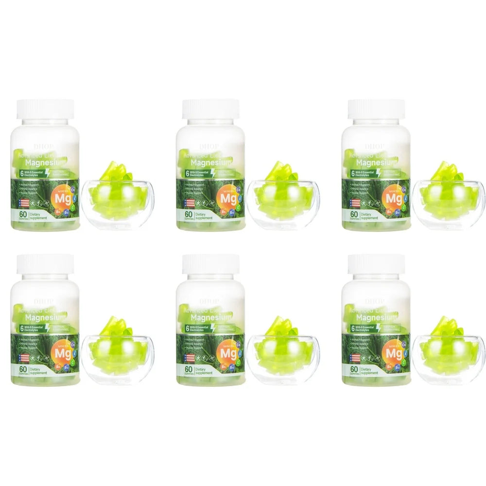 DHOP Electrolyte Gummies with Magnesium And Vitamins C B6 B12 - Mineral Balance Support 60 Count Advanced Gummy Supplement