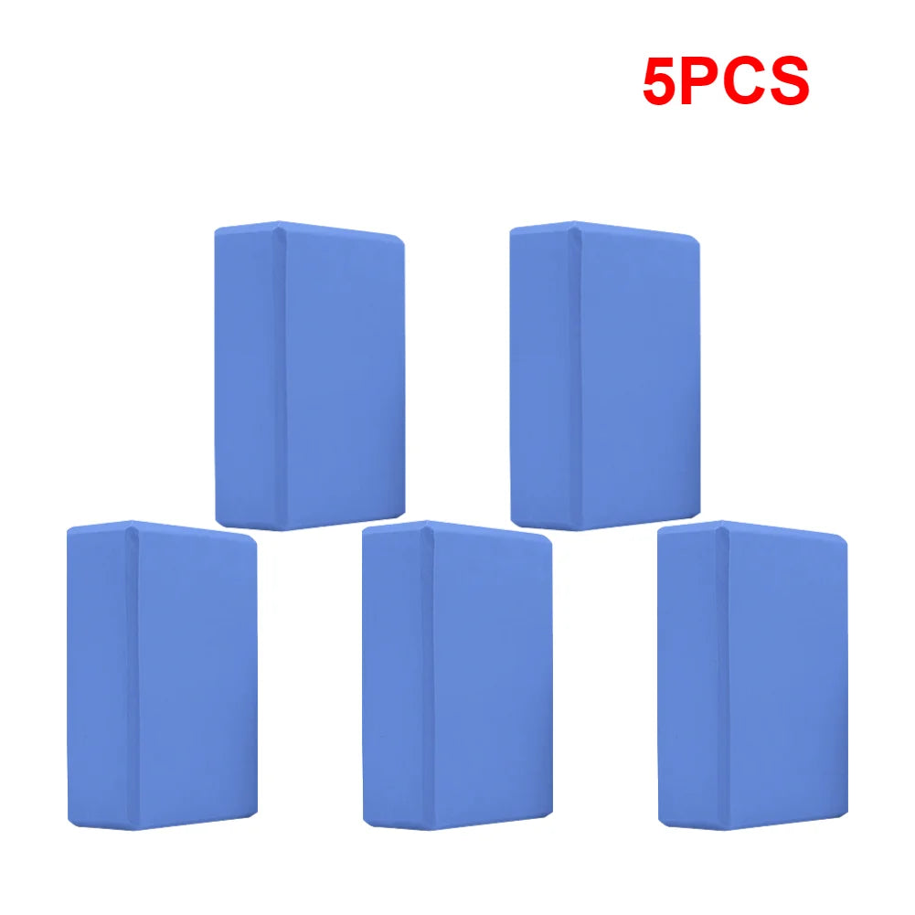 1-5PCS EVA Yoga Block Solid Color Yoga Balance Bricks Moisture-Proof High Density Yoga Blocks Body Shaping Blocks for Meditation