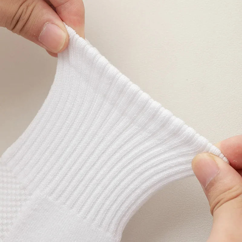1pc 4pcs 5pcs 10pcs Socks Men's Cotton Spring Towel Bottom with Velvet Mid-tube White Stockings Thickened Sports Basketball Sock