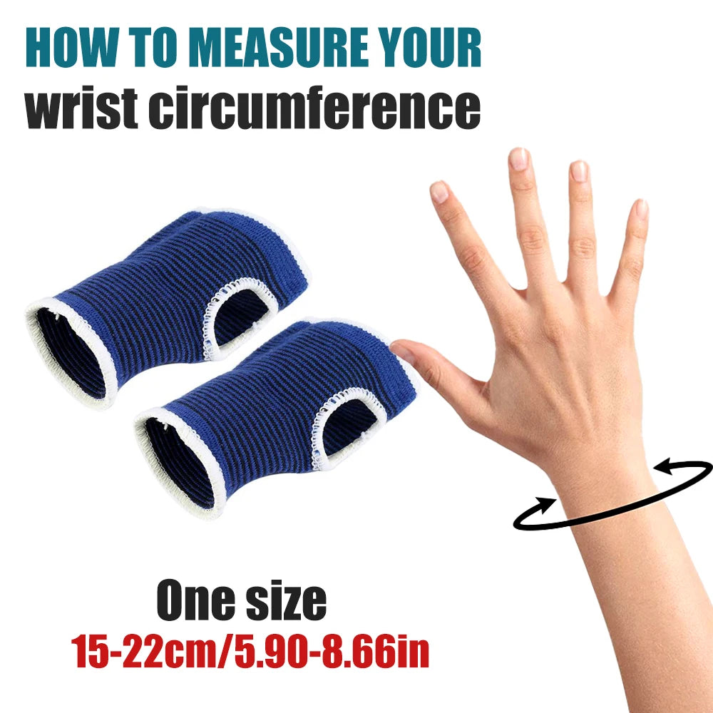2 Pcs Wrist Support Hand Brace Gym Wrist Palm Protector Carpal Tunnel Tendonitis Pain Relief Sports Safety Muscle Protect Unisex