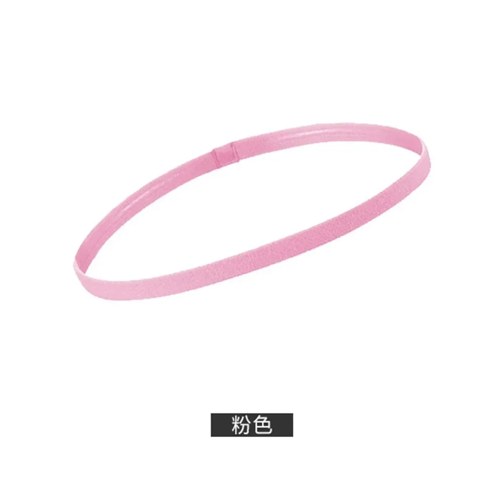 1/5pcs Candy Color Women Men Yoga Hair Bands Sports Headband Girls Sport Anti-slip Elastic Rubber Sweatband Football Running
