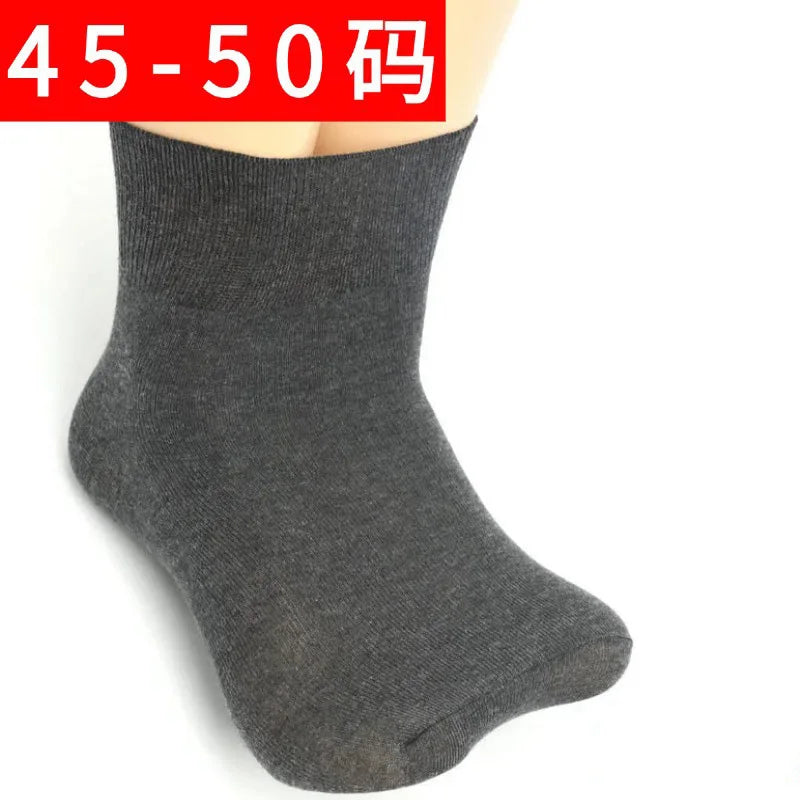 3 Pairs Plus Size EUR 45-50 Prevent Varicose Veins Socks Mens Diabetics Patients Cotton Loose Mouth Sock Man Women Comfort Meias