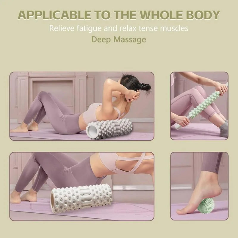 Foam Muscle Massage Rollers Density Back Foam Roller Back Pain Relief Muscle Legs Arms Recovery Yoga Fitness Training Roller