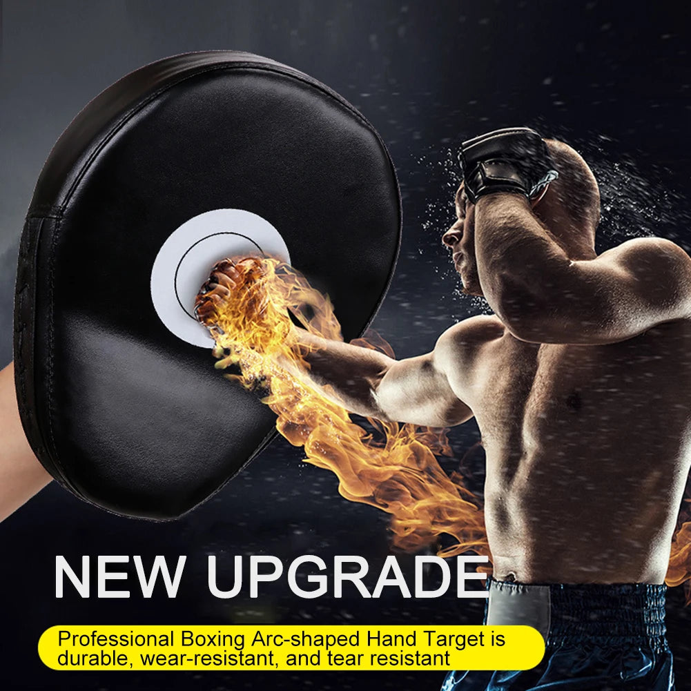 Curved Boxing Hand Target PU Leather Curved Punching Mitts Breathable Boxing Mitts Kickboxing Pads for Martial Arts Training