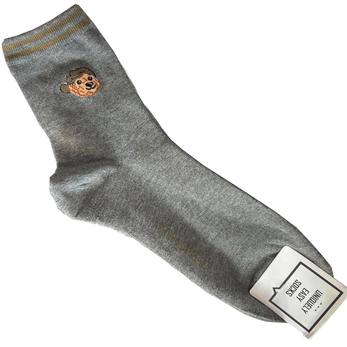Good Quality Cartoon Gentleman Bear Men's Socks Cotton Harajuku Style Sport Boys Skateboard Novelty Breathable Christmas Gifts